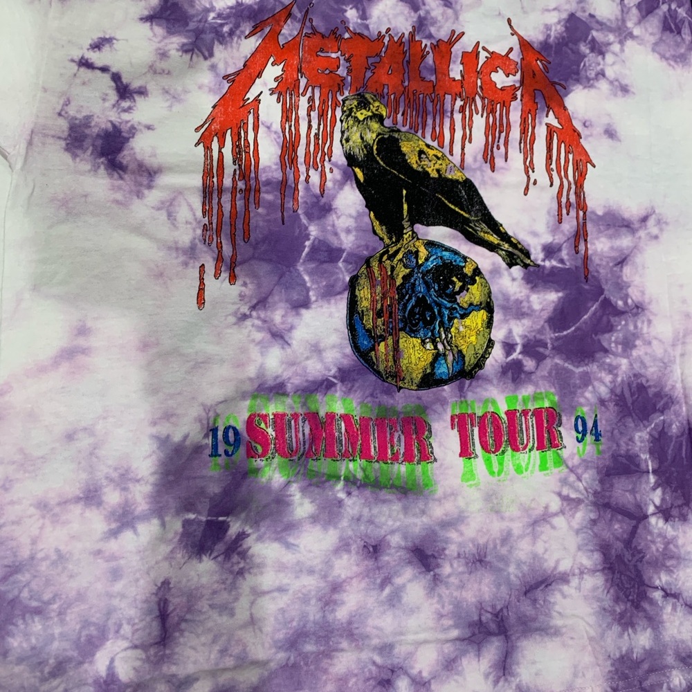 Metallica Summer Tour 94 Tie-Dye T- Shirt s/m classic concert purple wash